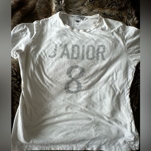 Christian Dior J’adior Tee in Cream size large